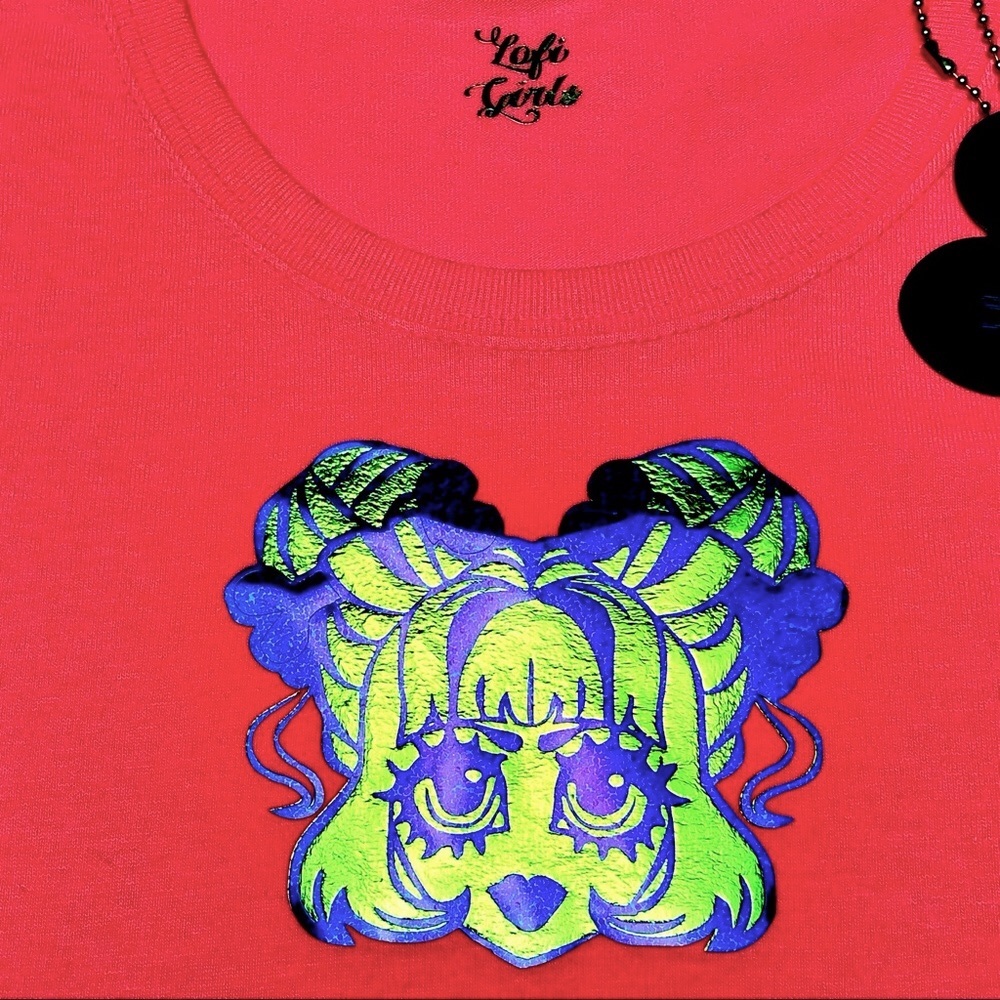 Girly Y2K Baby Goth Girl Anime Babe Lofi Girls Cotton Shirt - Picture 3 of 6